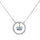 Natural Larimar Dangling Crown .925 Sterling Silver Pendant
