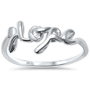Evilo CLOSEOUT!  Sterling Silver Plain Script Hope Ring