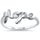 <span>CLOSEOUT! </span> Sterling Silver Plain Script Hope Ring
