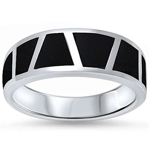 <span>CLOSEOUT!</span> Black Onyx Stone .925 Sterling Silver Ring