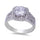 <span>CLOSEOUT! </span>Round Cz .925 Sterling Silver Halo Ring