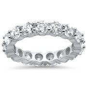 Evilo CLOSEOUT! Round Cubic Zirconia .925 Sterling Silver Eternity Band Ring Sizes 5-10