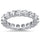 <span>CLOSEOUT! </span>Round Cubic Zirconia .925 Sterling Silver Eternity Band Ring Sizes 5-10