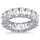 Radiant Cut Cubic Zirconia .925 Sterling Silver Eternity Band Ring Sizes 5-8