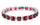 24CT Princess Cut Ruby .925 Sterling Silver Bracelet