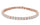 4.5MM Round 14.5CT Rose Gold Plated Fine Cz .925 Sterling Silver Bracelet 7.25