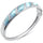 Natural Larimar & CZ .925 Sterling Silver Bangle Bracelet
