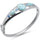 Natural Larimar & Blue Topaz  .925 Sterling Silver Bangle Bracelet