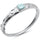 Natural Larimar Flower Engraved .925 Sterling Silver Bangle Bracelet