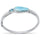 Natural Larimar, Blue Topaz & Cubic Zirconia .925 Sterling Silver Bangle Bracelet