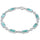 Rectangle Natural Larimar .925 Sterling Silver Bracelet 8