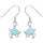 Natural Larimar Dangle Drop Turtle .925 Sterling Silver Earrings