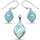 Marquee Natural Larimar .925 Sterling Silver Earring & Pendant Set