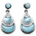 Natural Larimar & CZ .925 Sterling Silver Earring