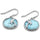 Palm Tree Natural Larimar .925 Sterling Silver Drop Earrings