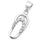 <span>CLOSEOUT! </span> Cubic Zirconia Beach Sandal .925 Sterling Silver Pendant
