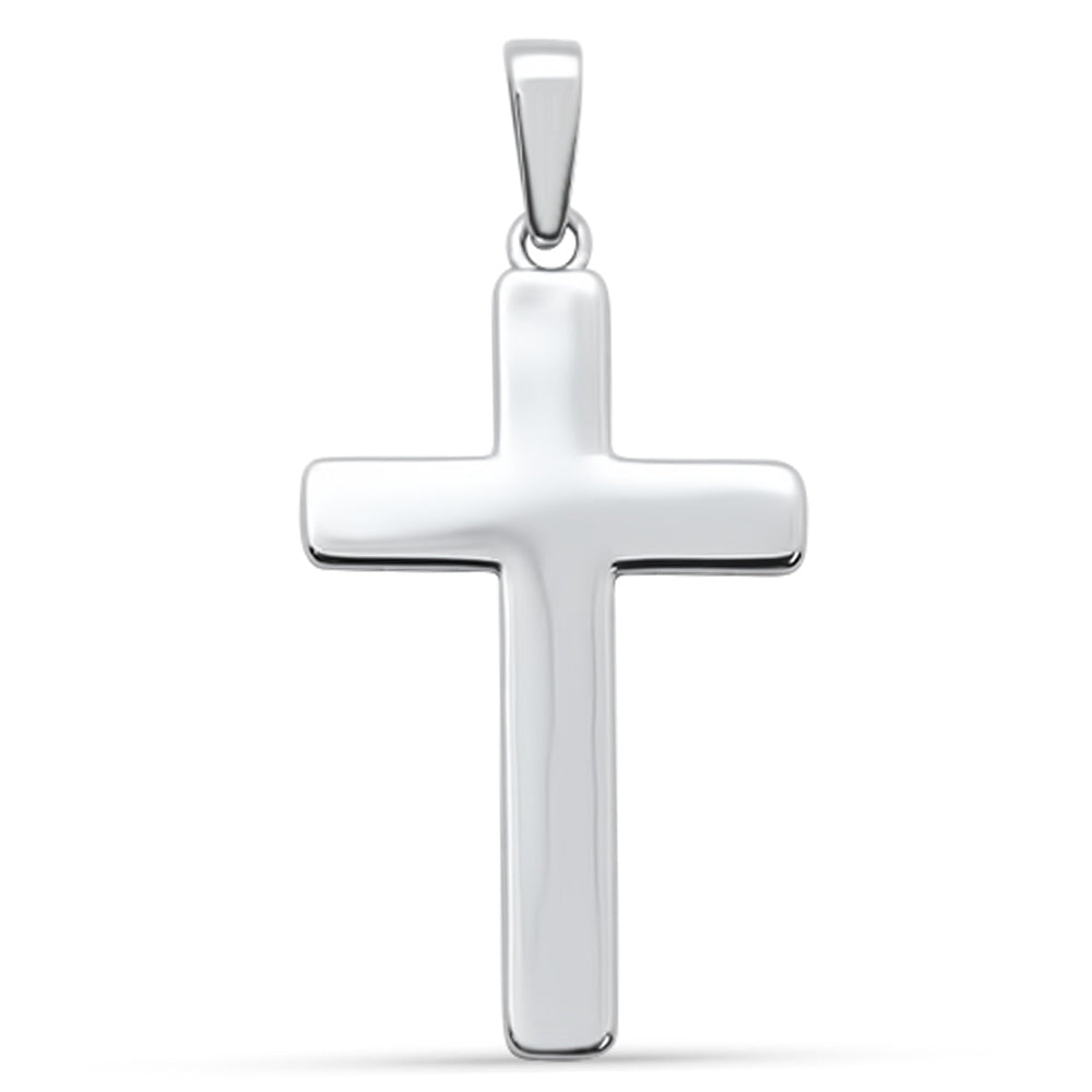 Evilo CLOSEOUT! Plain Solid Cross .925 Sterling Silver Pendant