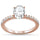 Rose Gold Plated Cubic Zirconia Oval Shape .925 Sterling Silver Ring Size 5-10
