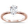 <span>CLOSEOUT! </span>1.50ct 8x6mm Rose Gold Plated Oval Cubic Zirconia .925 Sterling Silver Solitaire Engagement RingSizes 4-9