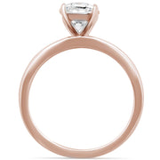 Evilo CLOSEOUT! 2.00ct 9x7mm Rose Gold Plated Oval Cubic Zirconia .925 Sterling Silver Solitaire Engagement RingSizes 4-9