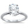 <span>CLOSEOUT! </span>3.00ct 10x8mm Oval Cubic Zirconia .925 Sterling Silver Solitaire Engagement Ring Sizes 4-9