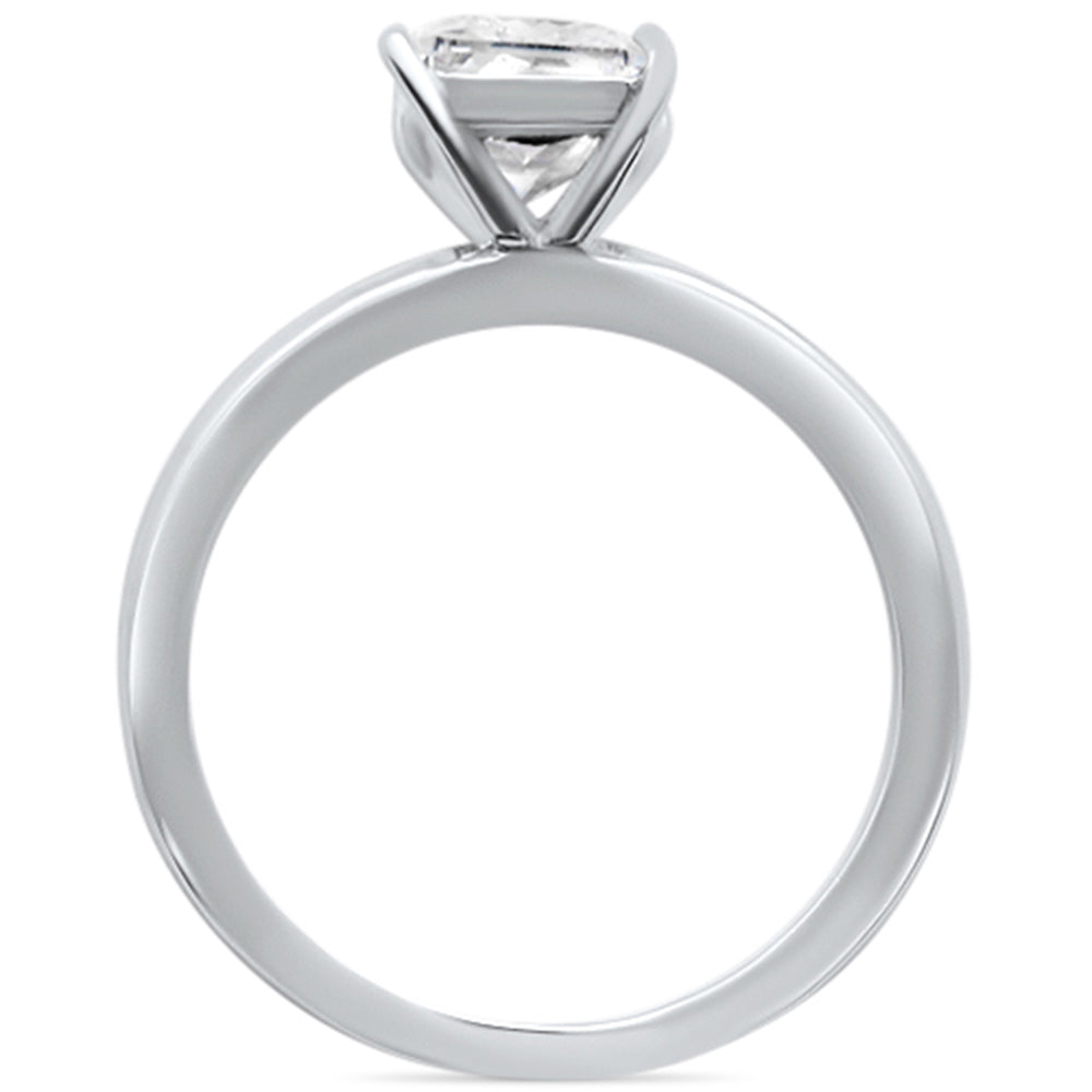 <span>CLOSEOUT! </span>2.50ct 9x7mm Radiant Cut Cubic Zirconia .925 Sterling Silver Solitaire Engagement Ring