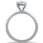 Evilo 2.00ct 8mm Round Cubic Zirconia .925 Sterling Silver Solitaire Engagement RingSizes 4-10
